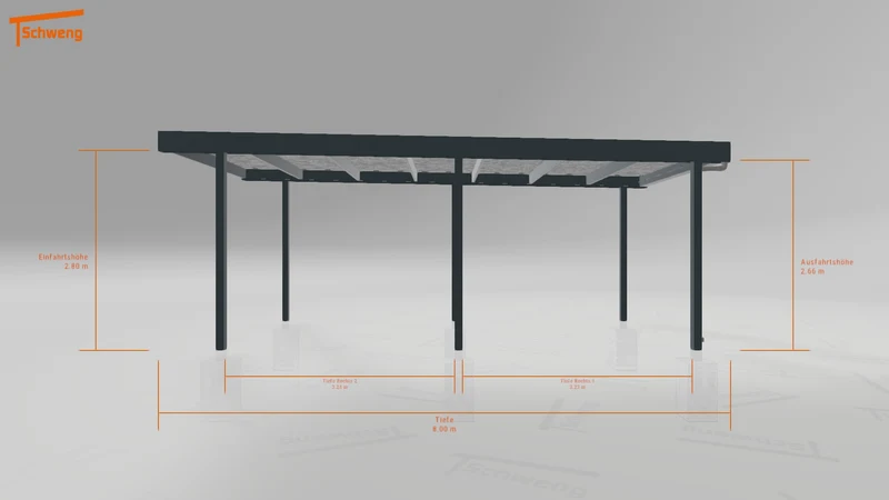 #DE Schweng Flachdachcarport C600 (ID 33jg4g)