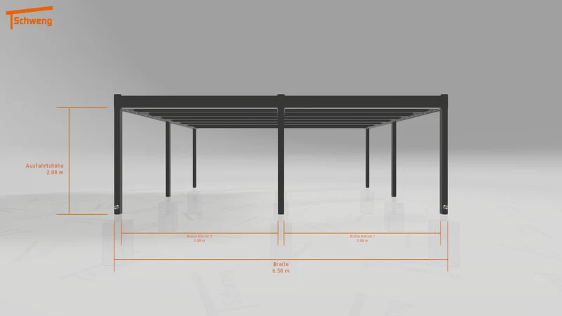 #DE Schweng Flachdachcarport C600 (ID dvn8p3) #MTG