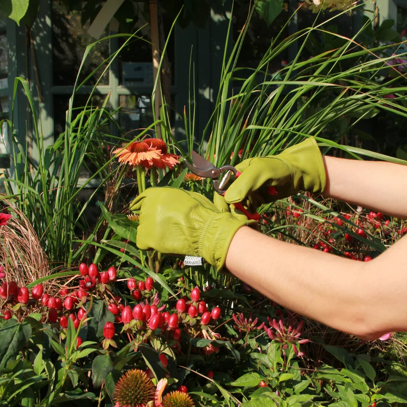 Barebones | Gartenhandschuhe aus Büffelleder 'Olive' XS - XL