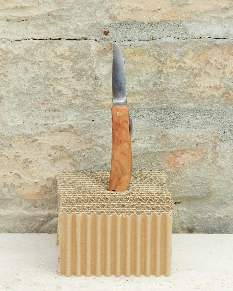 Niwaki | 'Kotoh X Niwaki Knife' Taschenmesser mit Schutzhülle aus Leder 5.8 cm Klingenlänge