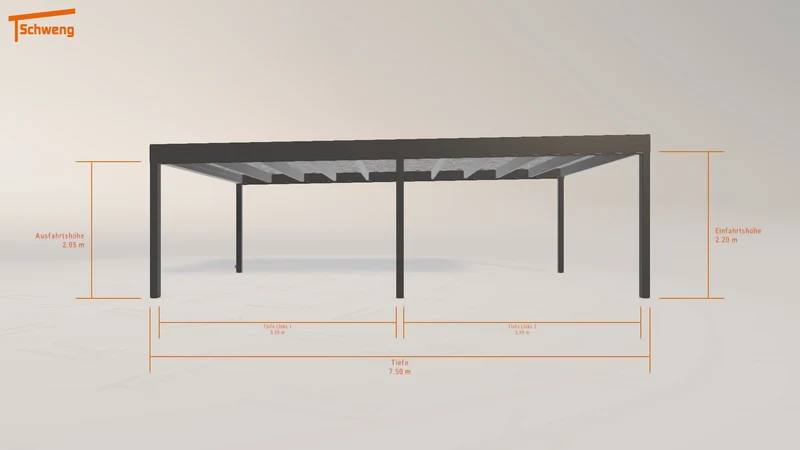 #AT Schweng Flachdachcarport C600 (ID 5m593z)