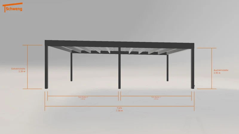 #AT Schweng Flachdachcarport C600 (ID 5m593z)