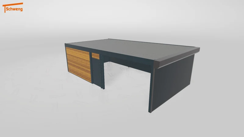 #DE Schweng Flachdachcarport C600 (ID 9wvdy9)