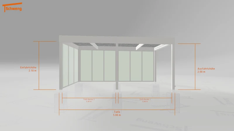 #DE Schweng Flachdachcarport C600 (ID n5mx35)