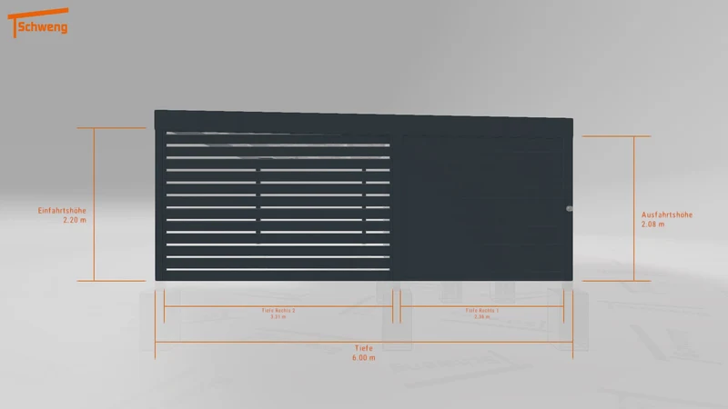 #DE Schweng Flachdachcarport C600+ (ID w3xp9w) #MTG