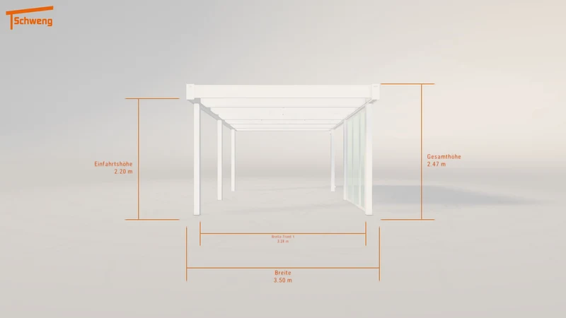 #DE Schweng Flachdachcarport C600 (ID zbj724)