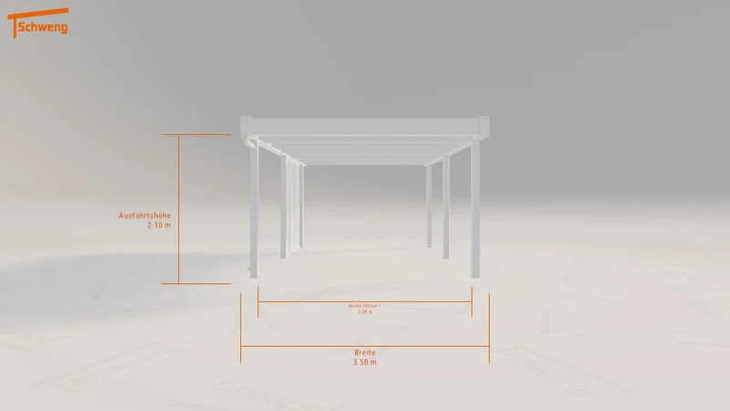 #DE Schweng Flachdachcarport C600 (ID zbj724)