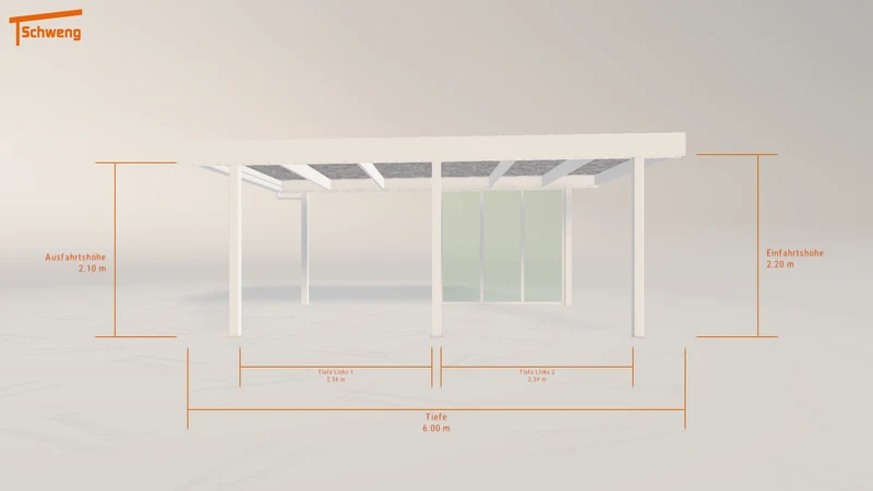 #DE Schweng Flachdachcarport C600 (ID zbj724)