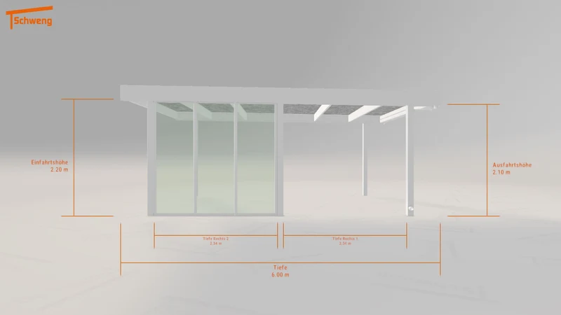 #DE Schweng Flachdachcarport C600 (ID zbj724)