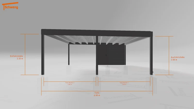 #DE Schweng Flachdachcarport C600+ (ID zbwk9g)