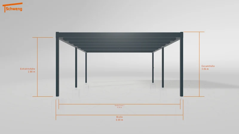 #DE Schweng Flachdachcarport C600 (ID 42wgyd) #MTG