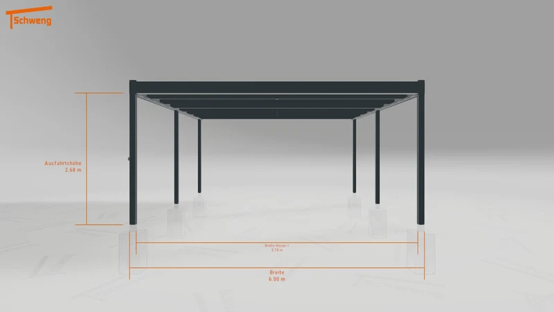 #DE Schweng Flachdachcarport C600 (ID 42wgyd) #MTG