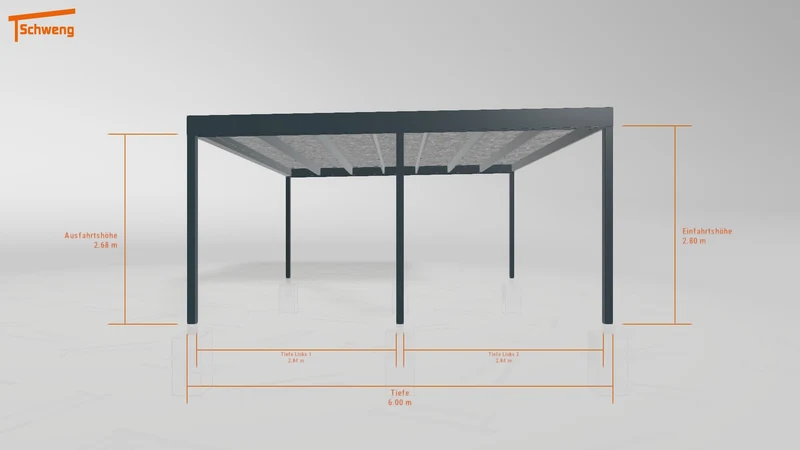 #DE Schweng Flachdachcarport C600 (ID 42wgyd) #MTG