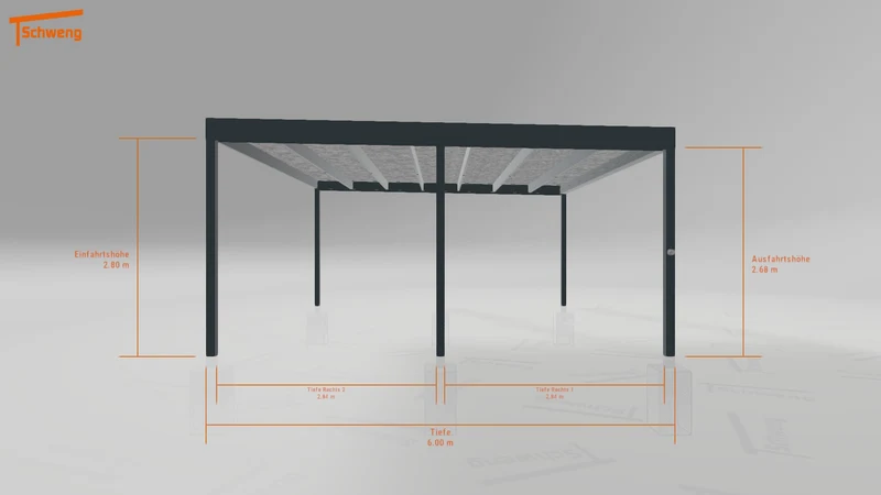 #DE Schweng Flachdachcarport C600 (ID 42wgyd) #MTG