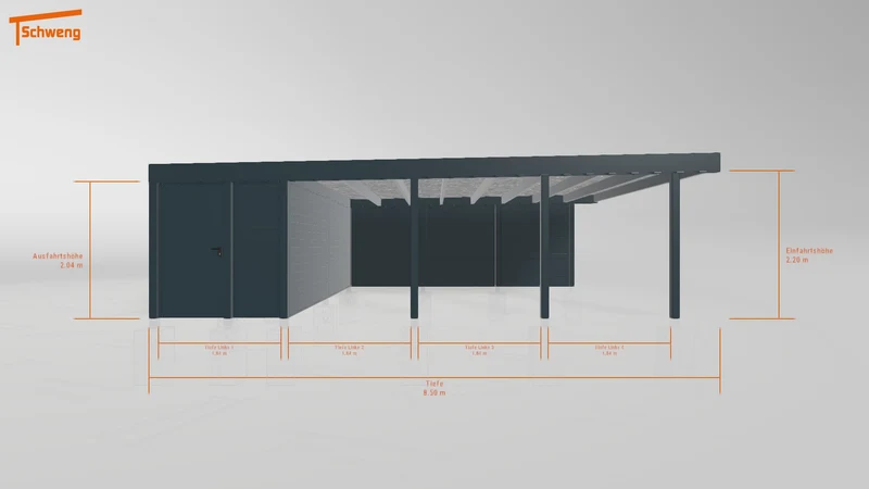 #DE Schweng Flachdachcarport C600+ (ID rjnkrx) #MTG