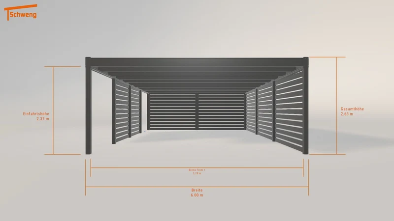 #DE Schweng Flachdachcarport C600 (ID 77xmnp) #MTG