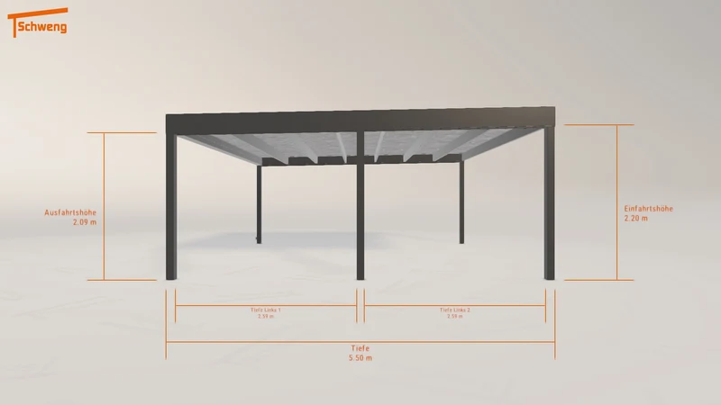 #DE Schweng Flachdachcarport C600 (ID 2qvxwj)