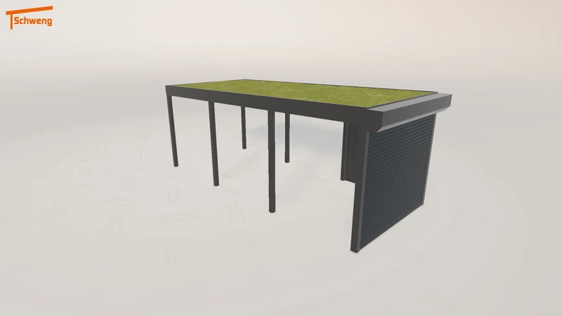 #DE Schweng Flachdachcarport C600+ (ID 3398zy) #MTG