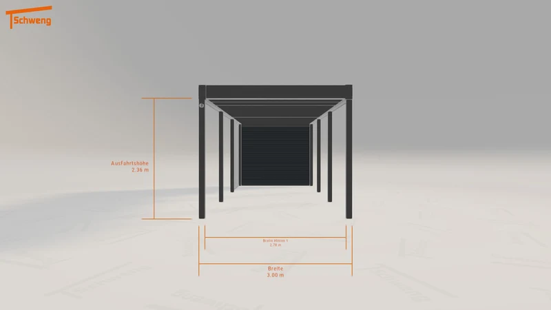 #DE Schweng Flachdachcarport C600+ (ID 3398zy) #MTG