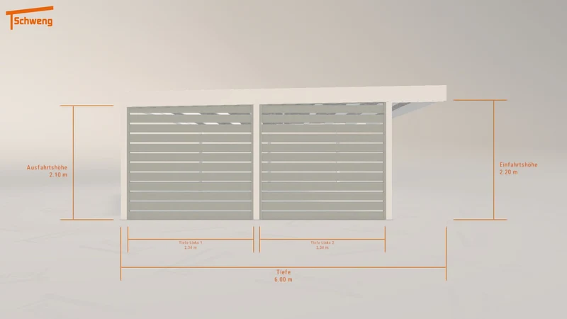 #DE Schweng Flachdachcarport C600 (ID dv5yw8) #MTG