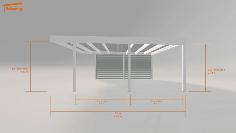 #DE Schweng Flachdachcarport C600 (ID dv5yw8) #MTG