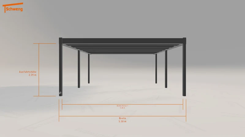 #DE Schweng Flachdachcarport C600 (ID n57p74)