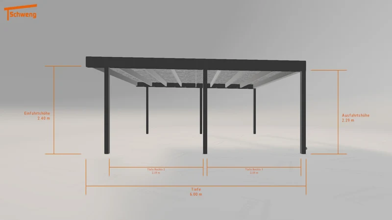 #DE Schweng Flachdachcarport C600 (ID n57p74)