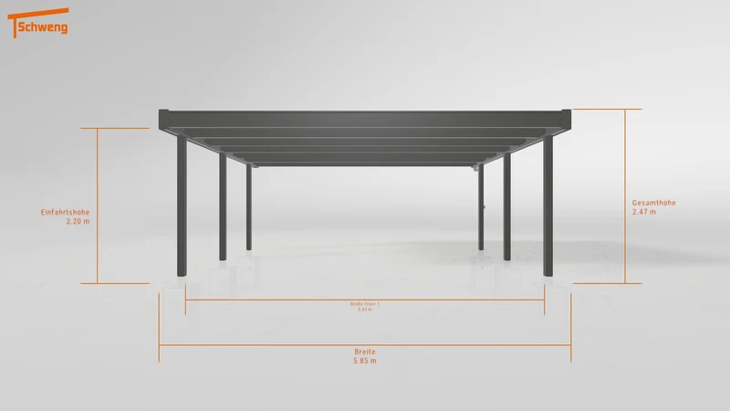 #DE Schweng Flachdachcarport C600+ (ID w3xn5b)
