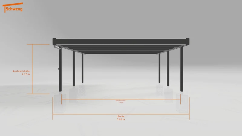 #DE Schweng Flachdachcarport C600+ (ID w3xn5b)