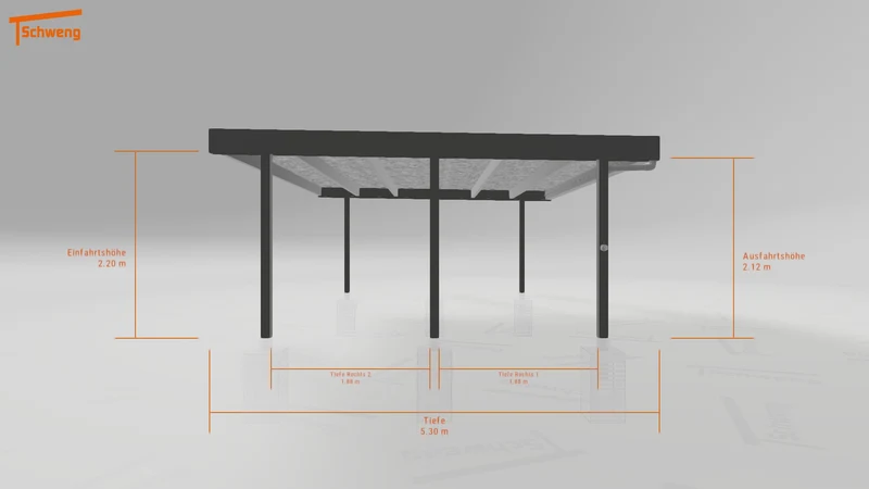 #DE Schweng Flachdachcarport C600+ (ID w3xn5b)