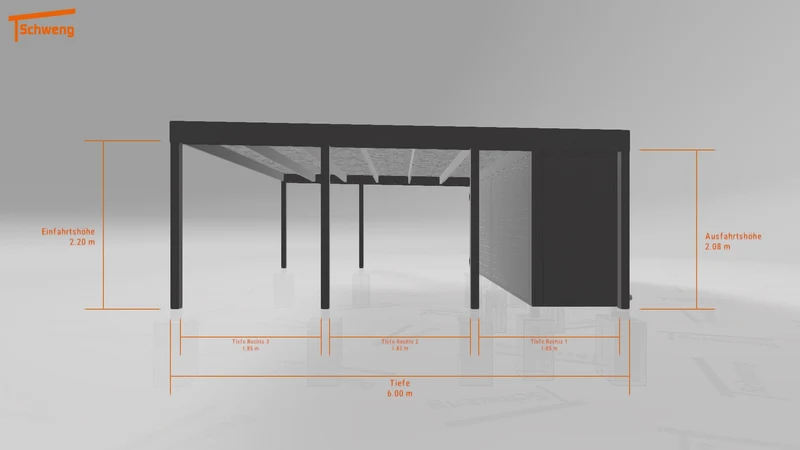 #DE Schweng Flachdachcarport C600 (ID 33j849) #MTG