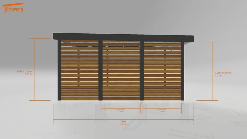 #DE Schweng Flachdachcarport C600 (ID mj27mv) #MTG