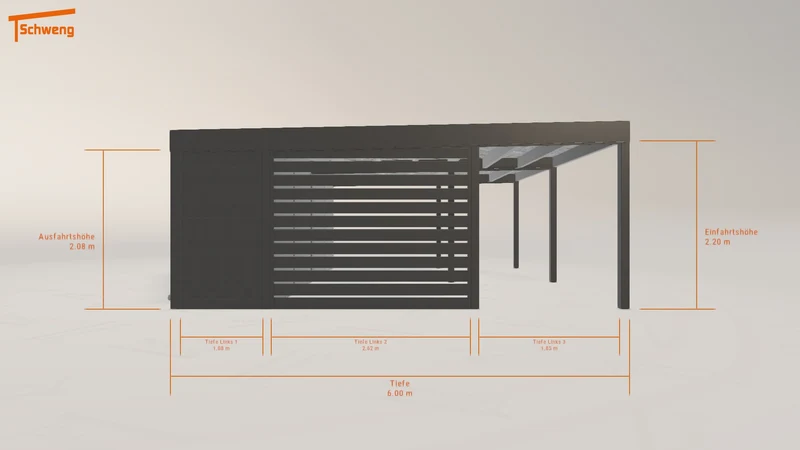 #DE Schweng Flachdachcarport C600+ (ID 2qjqrj)