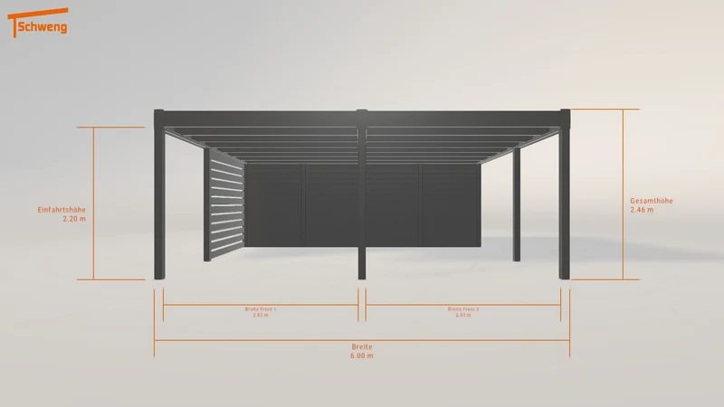 #DE Schweng Flachdachcarport C600+ (ID dv5vpq) #MTG