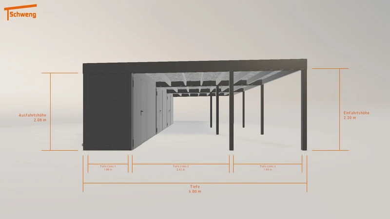 #DE Schweng Flachdachcarport C600+ (ID 42z2dy)
