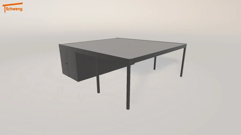 #DE Schweng Flachdachcarport C600+ (ID 5mnk73)