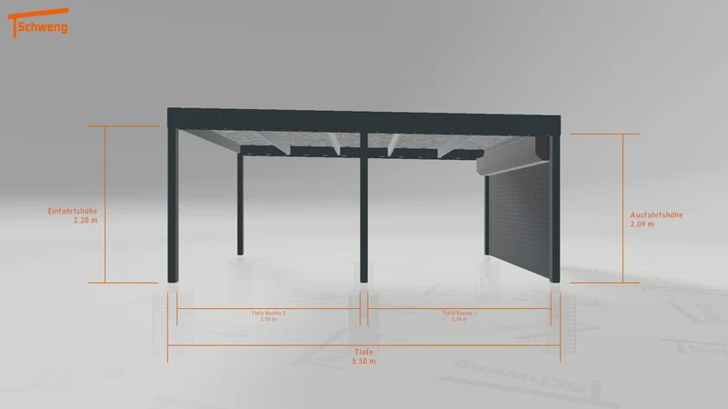 #DE Schweng Flachdachcarport C600 (ID k2jybb) #MTG