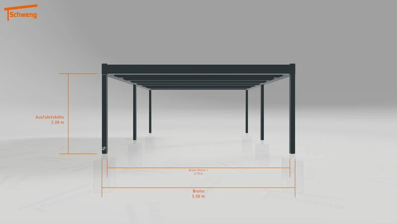 #DE Schweng Flachdachcarport C600 (ID ygjnq8)