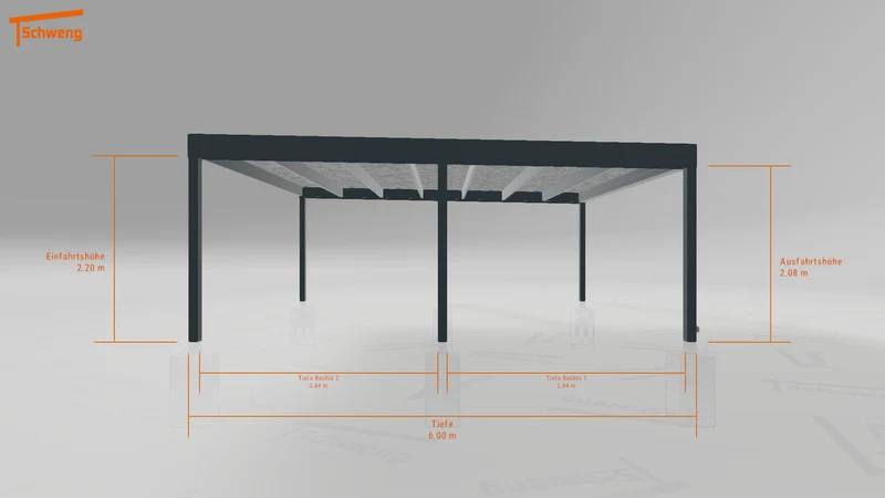 #DE Schweng Flachdachcarport C600 (ID ygjnq8)