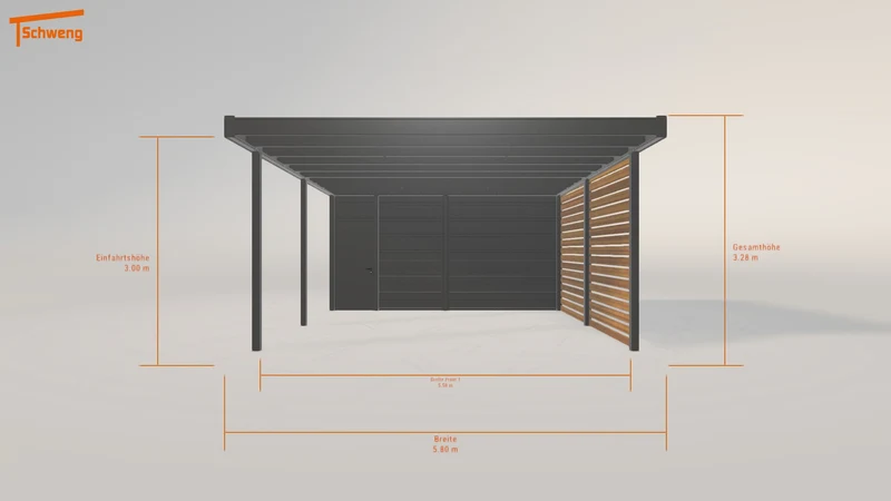 #DE Schweng Flachdachcarport C600 (ID w3794z) #MTG