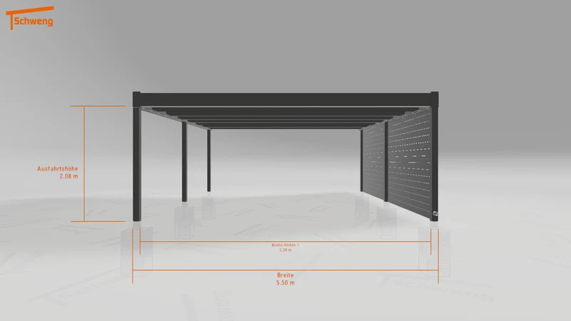 #DE Schweng Flachdachcarport C600 (ID w3xr9b) #MTG