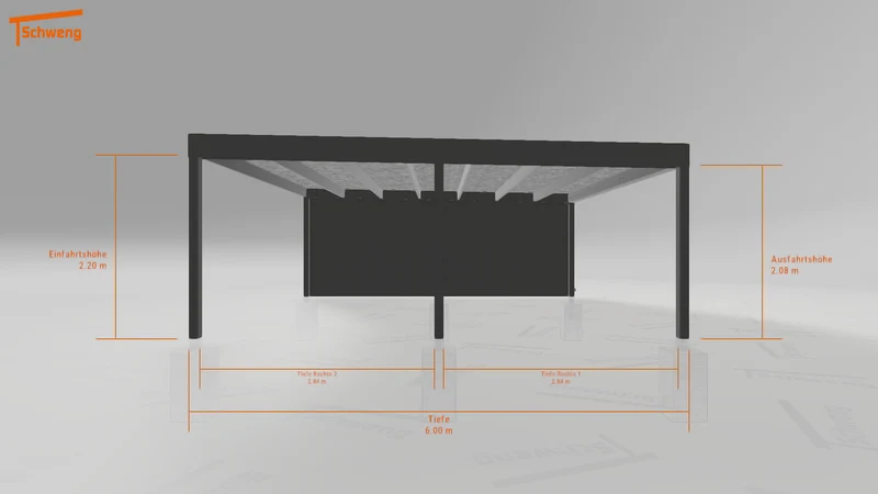 #DE Schweng Flachdachcarport C600 (ID w3xr9b) #MTG