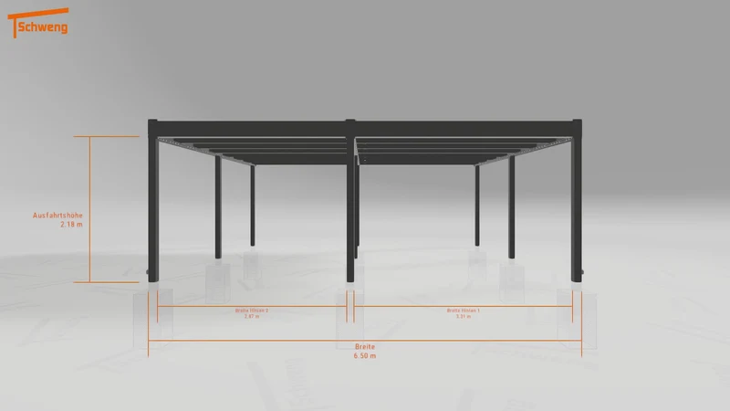 #DE Schweng Flachdachcarport C600+ (ID jj83w8)