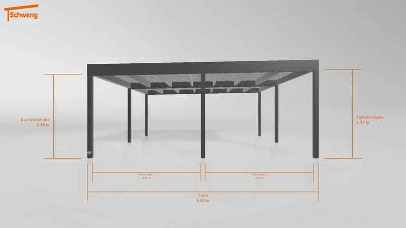 #DE Schweng Flachdachcarport C600+ (ID jj83w8)