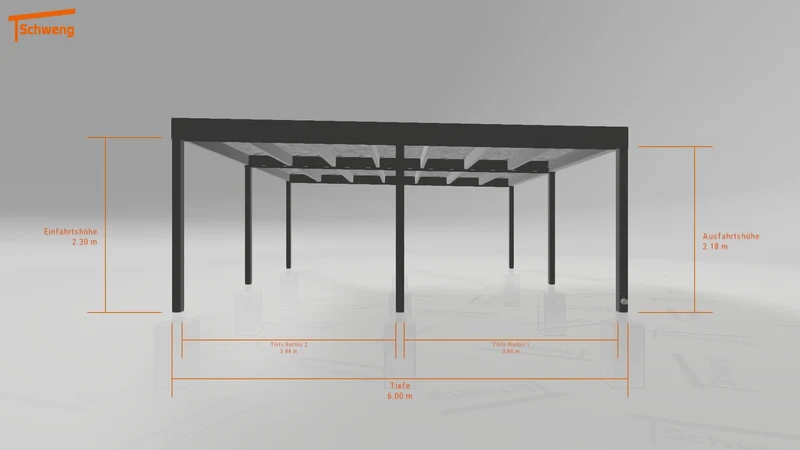 #DE Schweng Flachdachcarport C600+ (ID jj83w8)