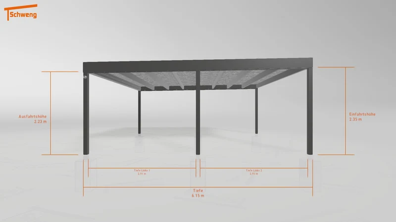 #DE Schweng Flachdachcarport C600+ (ID 85pr47) #MTG