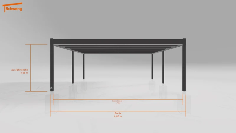#DE Schweng Flachdachcarport C600+ (ID 42wj29)