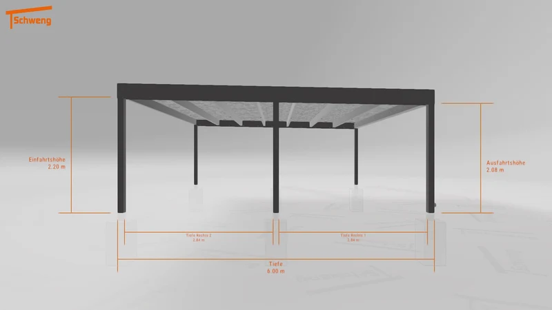 #DE Schweng Flachdachcarport C600+ (ID 42wj29)
