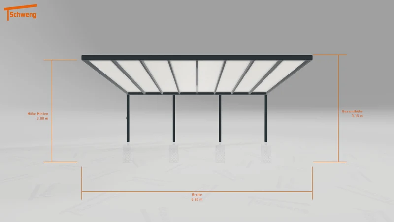 #DE Schweng Pultdachcarport S400 (ID g75g77) #MTG