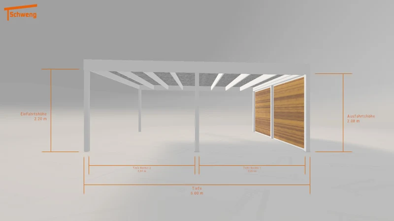 #DE Schweng Flachdachcarport C600 (ID g787kp) #MTG